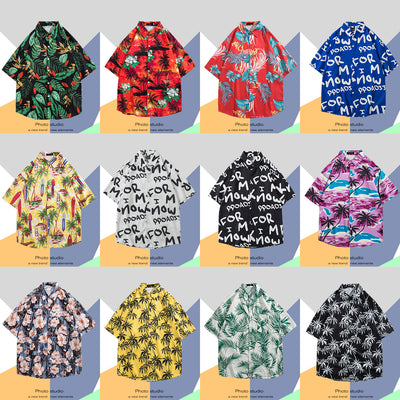 Camisa Estampada Tailandesa Manga Corta para Hombre - Image 31