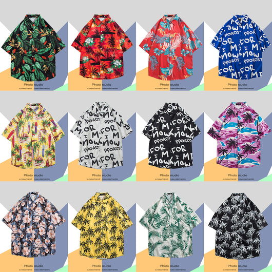 Camisa Estampada Tailandesa Manga Corta para Hombre - Image 31