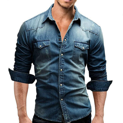 Camisa Casual de Manga Larga Slim Fit para Hombre - Image 8