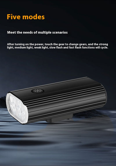 Luz Frontal LED 2000LM Aluminio 6 XPT Recargable USB-C - Image 14