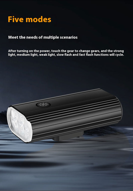 Luz Frontal LED 2000LM Aluminio 6 XPT Recargable USB-C - Image 14