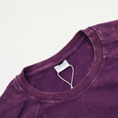 Camiseta Desgastada con Parche de Letras Bordadas - Image 14
