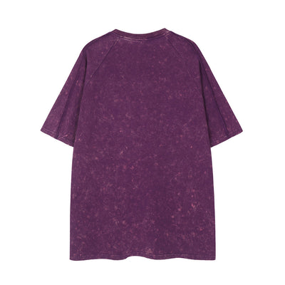 Camiseta Desgastada con Parche de Letras Bordadas - Image 16