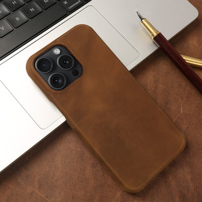 Funda para Teléfono Cuero Crazy Horse con Patrón Aplicado - Image 11