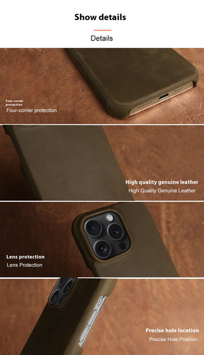 Funda para Teléfono Cuero Crazy Horse con Patrón Aplicado - Image 17