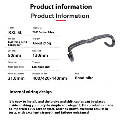 Manillar de Carbono Ultraligero para Bicicleta de Ruta - Accesorios Premium - Image 16