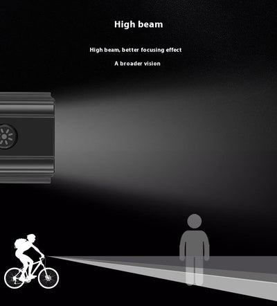 Luz Frontal LED para Bicicleta de Montaña - Doble Haz Ajustable USB Tipo-C - Image 10