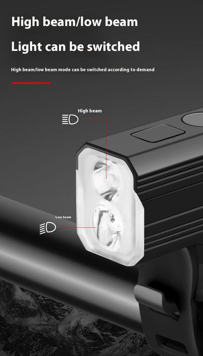 Luz Frontal LED para Bicicleta de Montaña - Doble Haz Ajustable USB Tipo-C - Image 16