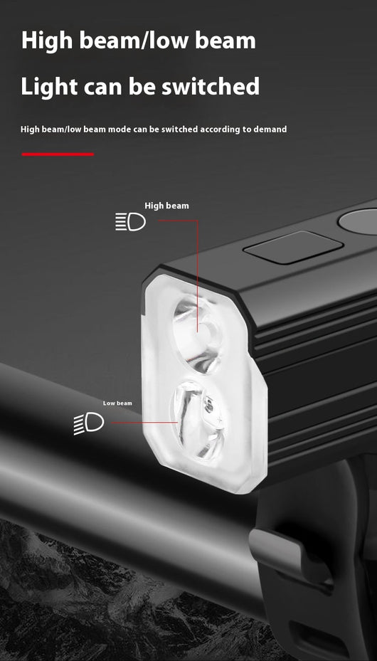 Luz Frontal LED para Bicicleta de Montaña - Doble Haz Ajustable USB Tipo-C - Image 16