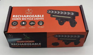 Luz Delantera LED Ultra Brillante para Bicicleta con Claxon Integrado - Image 8