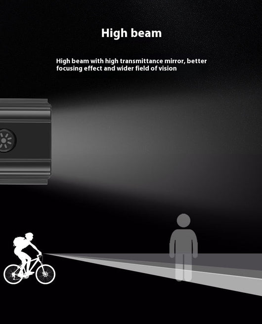 Luz Delantera LED Recargable USB-C para Bicicleta - Aluminio Resistente - Image 9