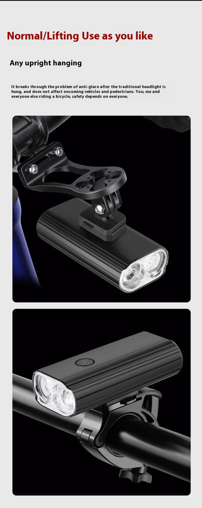 Luz Delantera LED Recargable USB-C para Bicicleta - Aluminio Resistente - Image 10