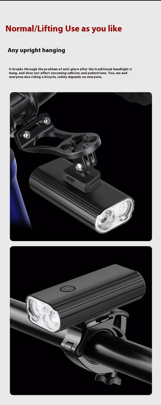 Luz Delantera LED Recargable USB-C para Bicicleta - Aluminio Resistente - Image 10