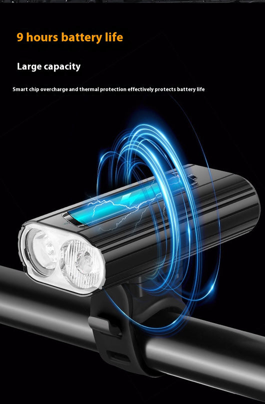 Luz Delantera LED Recargable USB-C para Bicicleta - Aluminio Resistente - Image 18