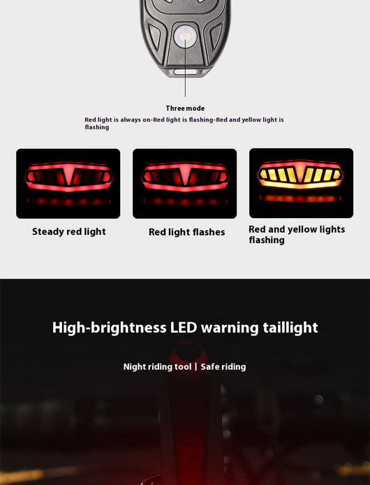 Luz Trasera de Seguridad con Control Remoto Recargable e Indicador de Frenado - Image 6
