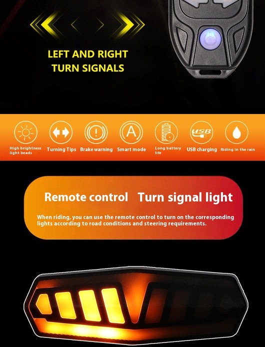 Luz Trasera de Seguridad con Control Remoto Recargable e Indicador de Frenado - Image 8