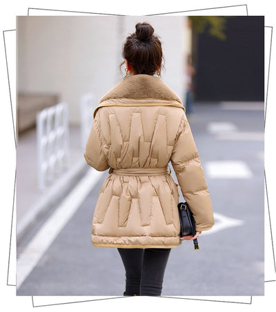 Chaqueta de Plumón de Pato Winter 90 Blanca con Cuello de Pelaje Grande - Image 51
