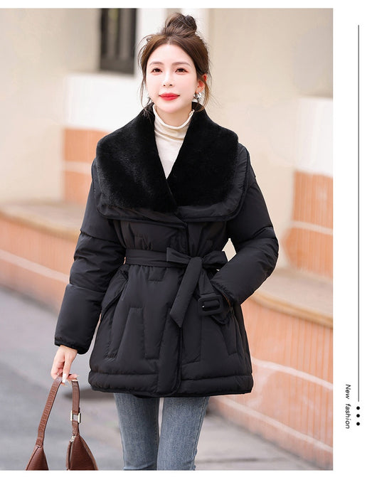 Chaqueta de Plumón de Pato Winter 90 Blanca con Cuello de Pelaje Grande - Image 68