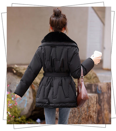 Chaqueta de Plumón de Pato Winter 90 Blanca con Cuello de Pelaje Grande - Image 70