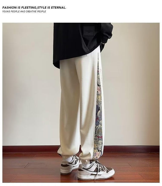 Pantalones Largos Estampados Holgados para Hombre - Image 28