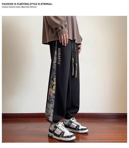 Pantalones Largos Estampados Holgados para Hombre - Image 30
