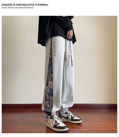 Pantalones Largos Estampados Holgados para Hombre - Image 35