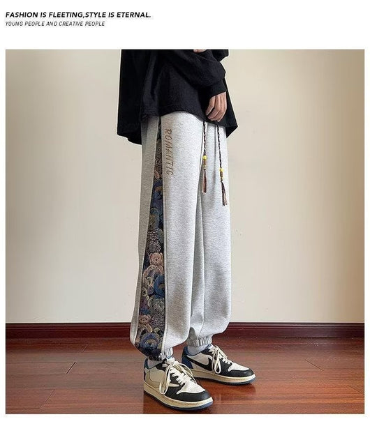 Pantalones Largos Estampados Holgados para Hombre - Image 35