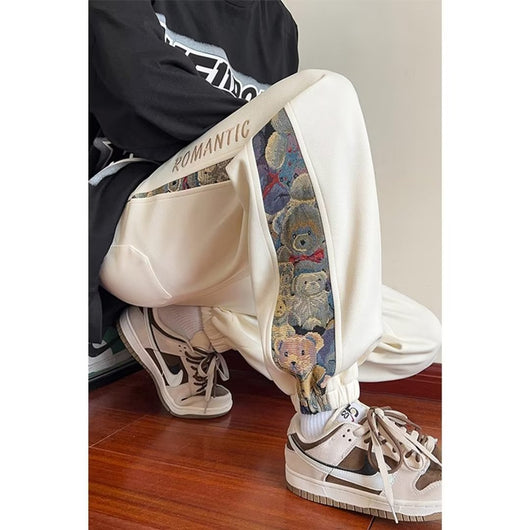 Pantalones Largos Estampados Holgados para Hombre - Image 36
