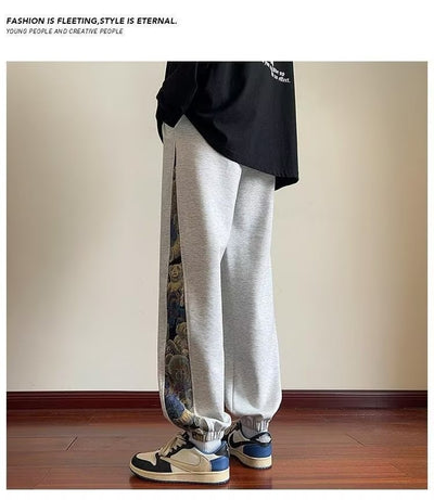 Pantalones Largos Estampados Holgados para Hombre - Image 37