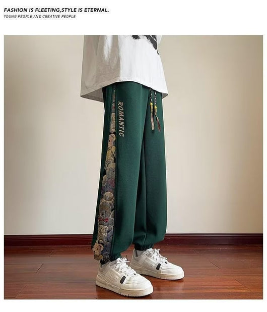 Pantalones Largos Estampados Holgados para Hombre - Image 40