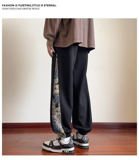 Pantalones Largos Estampados Holgados para Hombre - Image 41