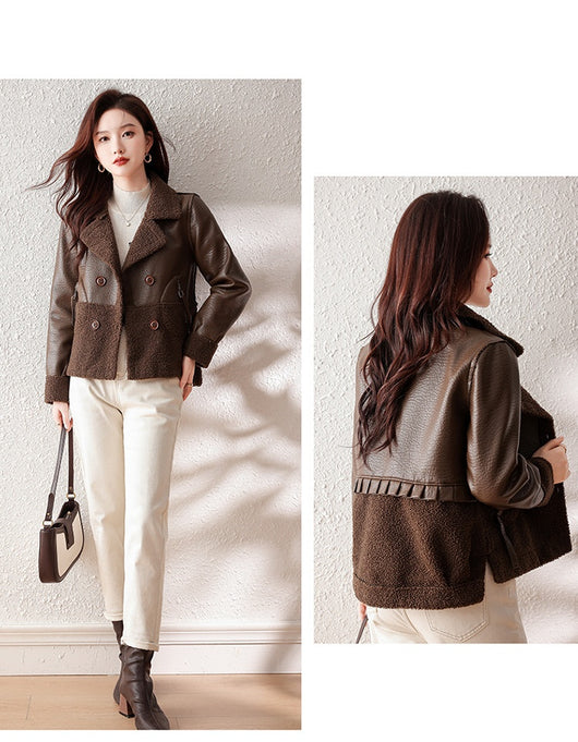 Abrigo de Piel Sintética Talla Grande Suelto para Invierno Mujer - Image 23
