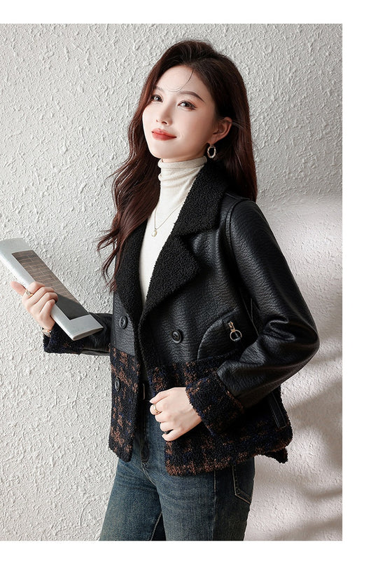 Abrigo de Piel Sintética Talla Grande Suelto para Invierno Mujer - Image 27