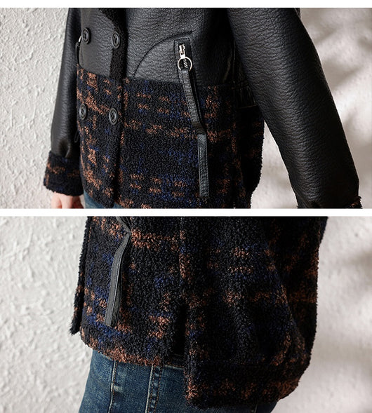 Abrigo de Piel Sintética Talla Grande Suelto para Invierno Mujer - Image 31