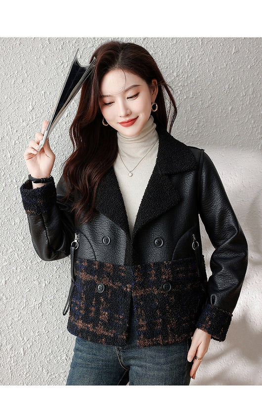 Abrigo de Piel Sintética Talla Grande Suelto para Invierno Mujer - Image 35