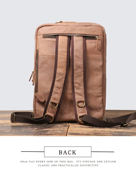 Mochila de Cuero para Hombre - Backpack de Gran Capacidad para Viajes - Image 19