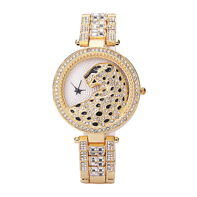 Reloj de Mujer Estampado Leopardo con Diamantes Tridimensionales - Image 6