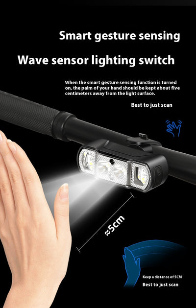 Linterna Frontal LED para Bicicleta con Carga por Inducción - Image 10