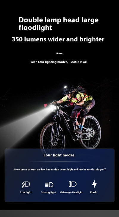 Linterna Frontal LED para Bicicleta con Carga por Inducción - Image 14