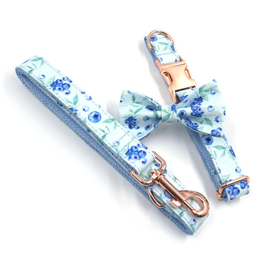 Collar para Perro Rose Gold con Lazo y Hebilla Ajustable Blueberry Pet - Image 11