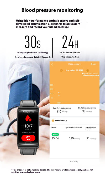 Reloj Inteligente con Monitoreo de Glucosa sin Invasión E600 - Image 30