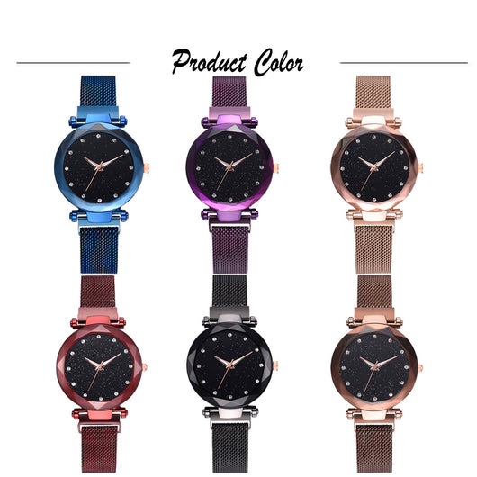 Conjunto de Reloj Pulsera Lujo para Mujer Elegante Cielo Estrellado Cierre Magnético - Image 22