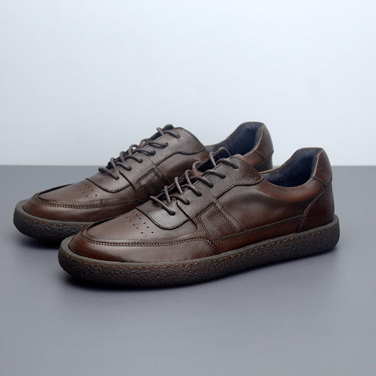 Tenis de Cuero Transpirables Vintage Hombre - Zapatos Casuales Bajos - Image 18