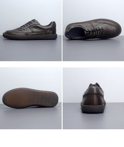 Tenis de Cuero Transpirables Vintage Hombre - Zapatos Casuales Bajos - Image 21