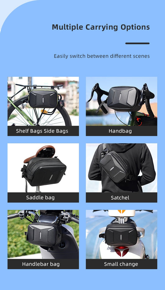 Bolsa Frontal de Bicicleta Montañera con Carcasa Rígida y Gran Capacidad - Image 29