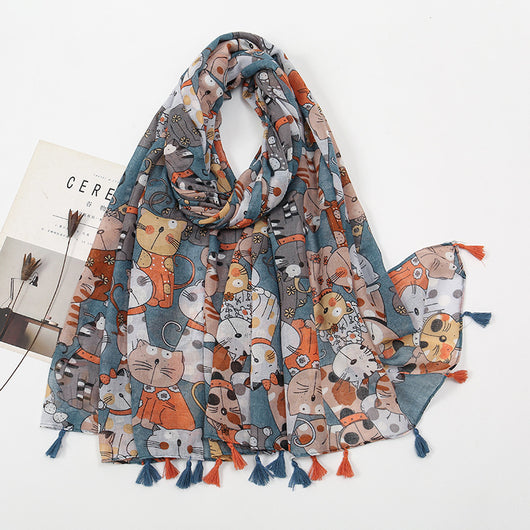 Pañuelo Voile con Borlas para Mujer - Image 9