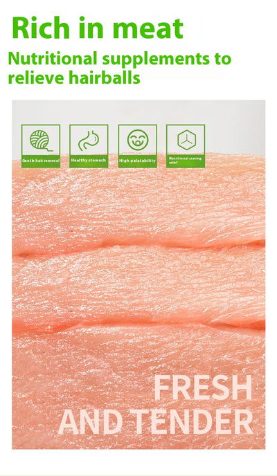 White pouch of freeze-dried cat grass sticks with a green label featuring a cat silhouette and Chinese text. - Image 8