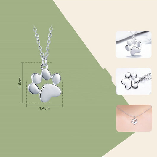 Collar de Plata Esterlina con Huella de Mascota Personalizada - Image 8