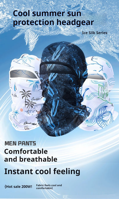 Máscara de Protección Solar Ice Silk para Hombre - Cobertura Facial Completa - Image 20