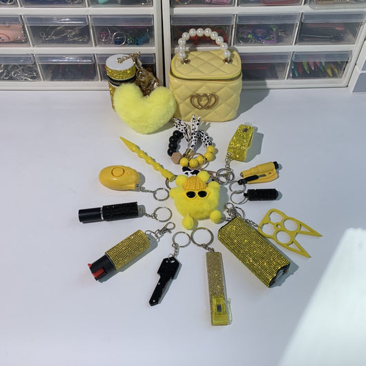 Set de 16 Llaveros Brillantes Rayo Amarillo - Image 2